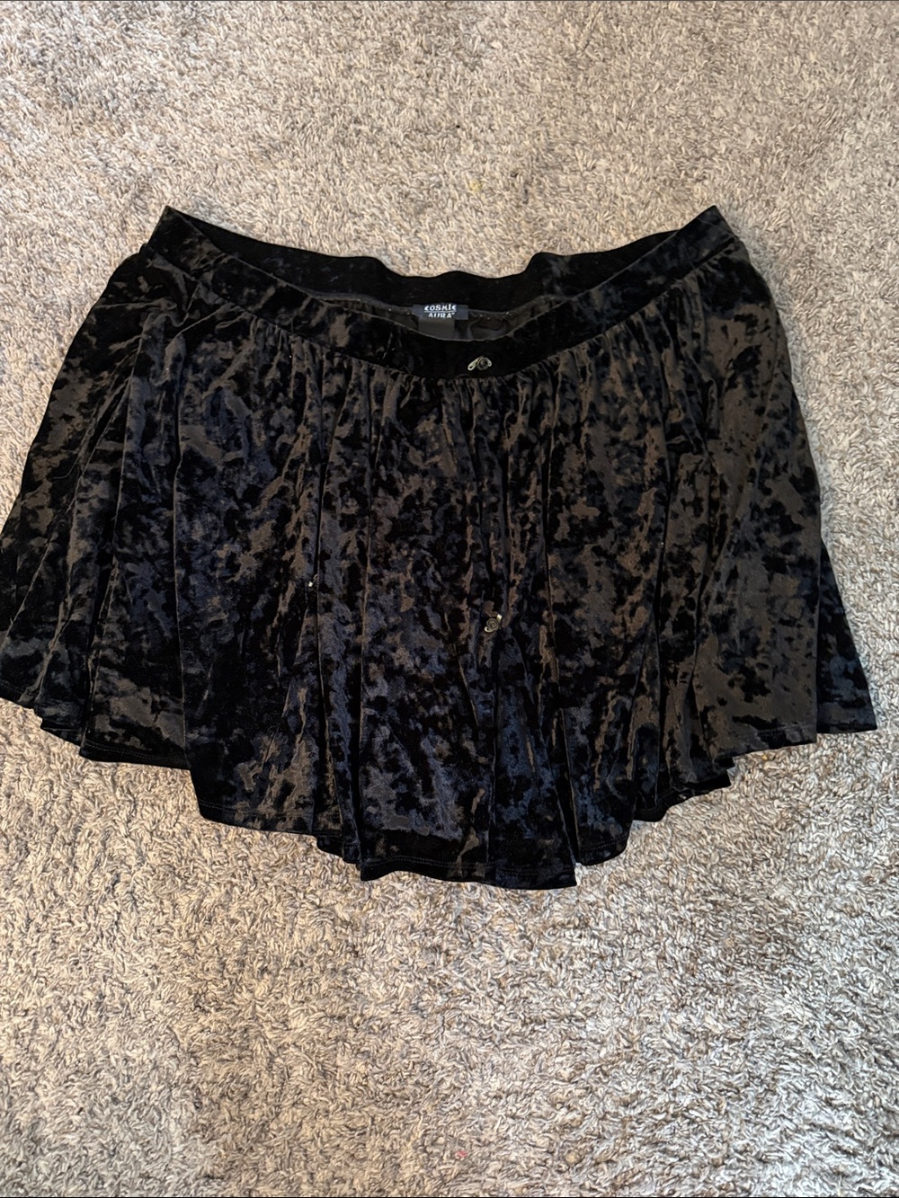 Velvet Black Circle Skater Skirt by Xhilaration